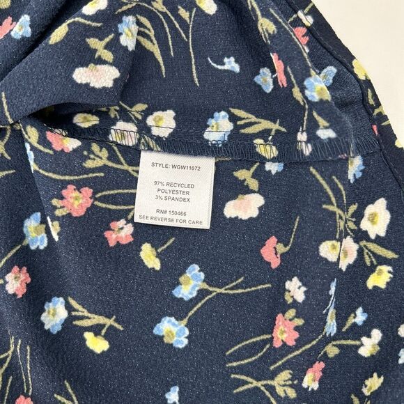 NWT Stitch Fix 41 Hawthorn Womens Floral Print  Sleeveless Top Blouse Navy Med - Picture 5 of 6